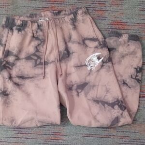 Champion Pink and Gray Tie-Dye Joggers